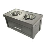 ECOFLEX Piedmont 2-Bowl Diner with Sliding Lid Storage Bin -Russet