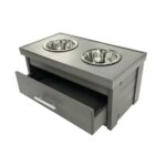 ECOFLEX Piedmont 2-Bowl Diner with Sliding Lid Storage Bin -Russet