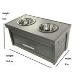 ECOFLEX Piedmont 2-Bowl Diner with Sliding Lid Storage Bin -Russet