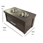 ECOFLEX Piedmont 2-Bowl Diner with Sliding Lid Storage Bin -Russet