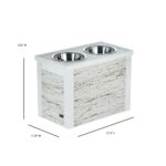 ECOFLEX Piedmont 2-Bowl Diner with Sliding Lid Storage Bin -Russet