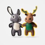 Rabbit & Moose Dog Toys 2 Pack